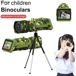 Câmeras de vídeo de ação esportiva 1080P Telescópio monocular para crianças Câmera digital 16X Zoom Jogo infantil portátil para acampamento ao ar livre Escopo de caça YQ240119