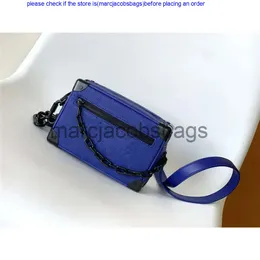 Сумка louisevittonly Дизайнерская роскошная сумка Taurillon Climbing Mini Мягкий багажник M82558 Синяя кожаная сумка с тиснением 7A Лучшее качество, высокое качество