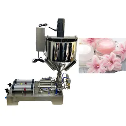 Máquina de enchimento de mistura de temperatura constante de bálsamo de pomada de gel de mel com aquecimento horizontal semiautomático