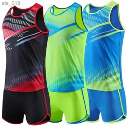 Jogging Giyim 2 PC/Set Erkekler Trailsuit Hızlı Kuru Fit Erkekler için Jogging Takım Egzersiz Giyim Maratonu Yelek+Şort Koşu Setleri Track and FieldH24119