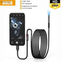 Câmeras de vídeo de ação esportiva W300 Câmera endoscópica WiFi para carros Lente única / dupla 1080P endoscópica para iOS móvel Android IP67 Inspeção de esgoto e esgoto YQ240119