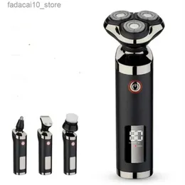 الكهرباء Shavers BG-356 قابلة لإعادة الشحن الكهربائية القابلة للانسحاب لصيغة 4D لحية الحلاقة العائمة دوارة الحلاقة الوجه تقليم الرجال الرجال clipper مجموعة Q240119