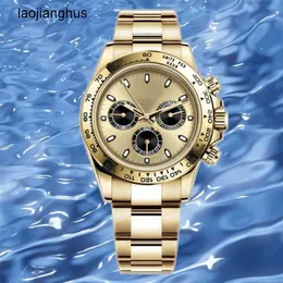 Top Rolaxs Uhr Clean Factory Dayton 4130 Quarzwerk Saphir Hot für Herren Mechanisch 40mm Faltschließe Gold Gleitverschluss Silbrig Schwimmen Dhg