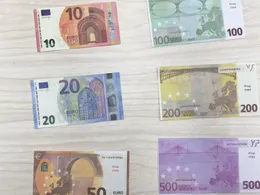 Copy Money Actual 1:2 Size Other Festive Party Supplies Fake Banknote 5 20 50 100 200 US Dollar Euros Realistic Toy Bar Pro Pssmu