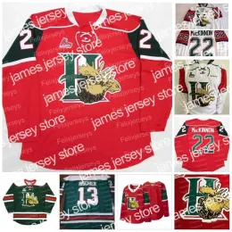 BENUTZERDEFINIERTE Trikots Halifax Mooseheads Hockey-Trikot 13 Nico Hischier 22 Nathan Kinnon 23 Landon Miron 21 Brady James 91 Elliot Desnoye