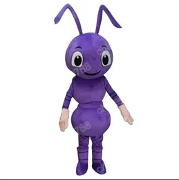 Purple Mot Mascot Costume Halloween fantazyjna sukienka na imprezę kreskówek strój postaci garnitur Karnawał Dorośli rozmiar urodzin strój na zewnątrz