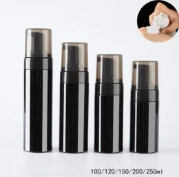 Siyah plastik köpük pompa şişeleri 100ml 120ml 150ml 200ml BPA, köpük sabun köpüğü için şeffaf siyah kapalı ücretsiz SN3046 ll