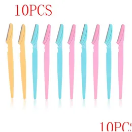 Makeup Tools 10 Pcs Small Professional Trimmer Safe Blade Sha Knife Eyebrow Blades Face Hair Removal Scraper Shaver Beauty Drop Delive Dhehk