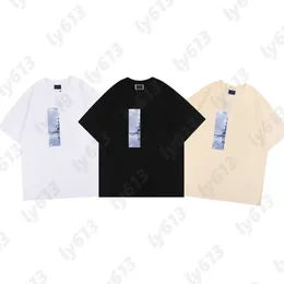 Designer Tshirt Mens Fashion Luksusowa koszulka Kith Classic Eiffel Tower Exvelishment Tee Relaksed Fit Botton Summer T Shirts for Men
