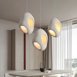 Nordic Modern Designer Wabi Sabi Chandelier Bedroom Restaurant Bedide Lampa Lampa Kreatywna LED Hanging Light Home Dekoracja