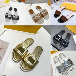 2022 Designer New Fashion Slippers Ladies Sandals Letter Slide Splicing Summer Original Box Dust Bag