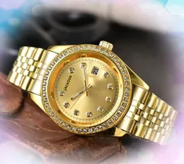 Popular Militar Três Pinos Cheio de Diamantes Anel Relógios Mulheres Homens Iced Out Hip Hop Designer Relógio Cronógrafo Movimento de Quartzo Super Relógio de Pulso Montre de Luxe Presentes