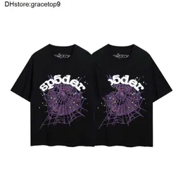 L9jf Spider Web Men's T-shirt Designer Sp5der Women's t Shirts Fashion 55555 Short Sleeves Youngthug Hip Hop Rap Star Unisex Street