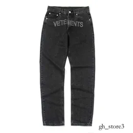 Vetements Jeans Uomo S Jeans Real S Uomo Donna di alta qualità VETEMENT VTM Pantaloni gamba dritta casual con lettere ricamate Jeans denim Survêtement 526