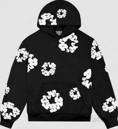 Erkek Hoodies Sweatshirts Siyah Pamuk Çelenk Sweatshirt Unisex Büyük Boyutlu Tasarım Hip Hop Kapşonlu CHG2312049-12 Skywings 5ev4