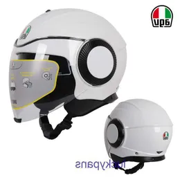 Hjälm AGV Motorcykel Orbyt Summer Quarter Half Pedal Riding Breattable Dual Lens Men's and Women's Running Helmets Uqzb