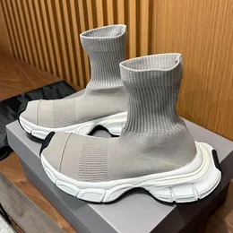 Stivali da calzino autunno primaverili uomini scarpe da donna scarpe rotonda di punta su piattaforma scarpe a piattaforma SOLE SOLE CALF MIED BOTAS DE LAS MUJER