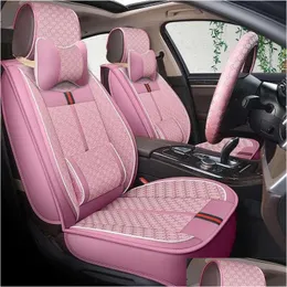 Car Seat Covers Ers For Sedan Suv Durable Leather Set Five Seaters Cushion Mat Front And Back Mti Design Drop Delivery Automobiles Mot Dhqx3