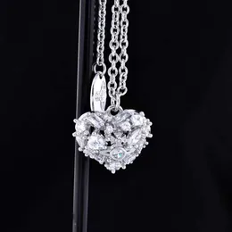 Viviance Heart Alien Satürn Tam Elmas Kolye Küpeler Lüks Şeftali Kalp Kolye Yaka Zinciri Küpeler Set Tasarımcı Jeweler Westwood Kadın Tatil Hediyeleri