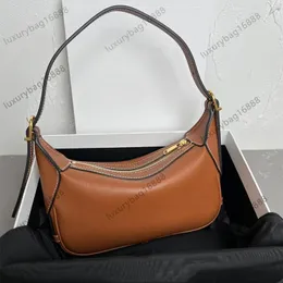 Borsa tote hobo in pelle 10a borsa a tracolla firmata Borsa da sera borsa a mezzaluna Borsa in vera pelle con cerniera di lusso TOTE HOBO Borsa da donna in pelle di vacchetta marrone nuovo stile semplicità top