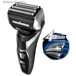 Electric Shavers Original Kemei 4-Blade Rechargeable Electric Shaver 3-Speed Beard Electric Razor For Men Facial Wet Dry Shaving Machine Washable Q240119