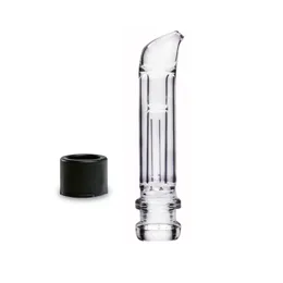Mini borbulhador de vidro com bocal curvo tubo de água bong para Storz bickel poderoso poderoso +