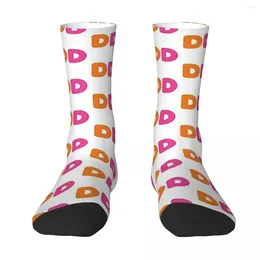 Men's Socks All Seasons Crew Stockings I Love Dunkin Donuts Harajuku Crazy Hip Hop Long Accessories For Men Women Gifts