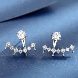 Doce moda feminina brincos de diamante 925 prata esterlina passar teste 0.5ct moissanite brincos para meninas mulheres para festa de casamento presente