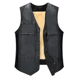 Men039S Jackets Men Vest Leather Waistcoat 오토바이 코트 2021 매일 W4569465를위한 따뜻한 가을 민소매 재킷 벨벳 솔리드 의류