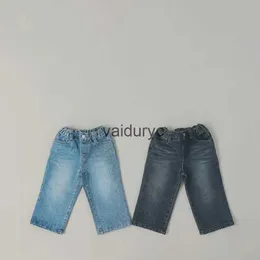Trousers 2023 Autumn New ldren Denim Trousers Baby Girls Vintage Jeans Cute Boys Casual Pants Fashion Kids Denim Clothesvaiduryc