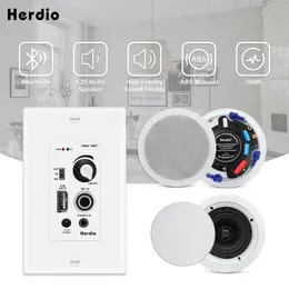 Lautsprecher Herdio 5,25 Zoll 300 W Empfängersystem in der Decke, Wand, passive Lautsprecher + Home-Audio-Paket, Wandmontage, Steuerung, Bluetooth-Verstärker