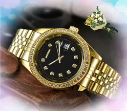 Para Lover Women Mens Watches Kwarcowy Ruch Baterii Zegar Trzy szpita Sapphire Mirror Prezydent popularny pełny diament