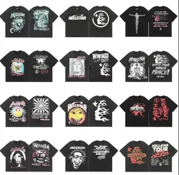 Maglietta Hellstar Rappe Maglietta da donna per uomo Rapper Wash Grey Heavy Craft Maglietta unisex a maniche corte High Street Fashion Maglietta da donna retrò Hell Designers Tees Taglia S-XL j88