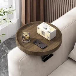 Bandejas de chá sofá braço bandeja mesa clip-on bambu natural prático tv lanche para café lanches controle remoto