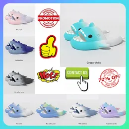 Designer Casual Platform shark Slides Woman anti rainbow fashion slip wear-resistant Light weight breathable Low cut super soft sandals size36-45