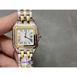 Womenwatch Designer Gold Panthere Watch Women 1 1 5A Högkvalitativ Swiss Quartz Movement Orologio Diamond Uhren 22mm/27mm Original tjock 6mm Watchbox 4ZV0