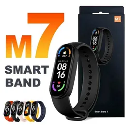Smart Watches M7 Smart Watch Men Women SmartBand Heartwatch Smartwatch Fitness Tracker Blodtryck Sport Smart Armband för Xiaomi iPhone