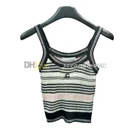 Gilet sportivo elastico da donna con stampa a righe con fionda sexy Top da yoga estivo traspirante per esterni