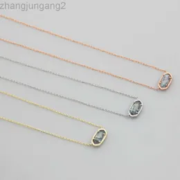 디자이너 Kendras Scotts Neclace Jewelry Jewelry Oval Abalone Shell Glass Pendant Short Necklace Neck Chain Collarbone 체인