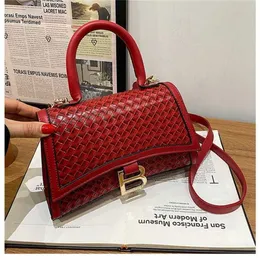 Bolso urbano elegante tejido de un solo hombro para mujer nueva versión coreana tendencia fresco y dulce pequeño bolso de estilo fragante para mujer 1289