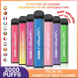 Tek Kullanımlık Vape Vapen Cube 3000 Puflar 3000 Vapes Tek Kullanımlık Puf 3K 1000mAh Önceden doldurulmuş 8.5 ml İstenebilen Vape