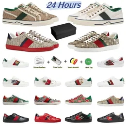 With Box Designer Casual Shoes Be e Ace Sneakers Low Mens Womens Shoes High Quality Tiger Embroidered Black White Green Stripes Jogging Walking Outdoor Shoe size35-45