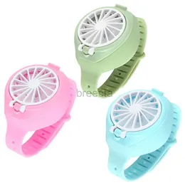 Electric Fans Great little fan Children Mini USB Fan Gadgets Cool Portable Sports Fan USB Rechargeable Kids Watch Cooler for Kids Camping zln240119