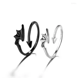 Cluster-Ringe, Engel, Teufelsflügel, Paar-Ring, schlichtes Design, Öffnung für Männer und Frauen, romantisches ewiges Valentinstagsgeschenk
