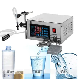 Small portable semi-automatic liquid CNC canning diaphragm pump filling machine single nozzle