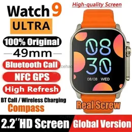 스마트 시계 새로운 스마트 워치 9 Ultra Gen 2 Watch Ultra IWO 시계 Ultra NFC Smartwatch Series 9 Bluetooth Call 2.2 인치 무선 피트니스 워치
