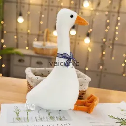 Peluş bebekler 30cm kaz şeklinde peluş oyuncak, yay düğümlü çizgi film tarzı doldurulmuş bebek ldren yetişkin mini peluş hayvanlar