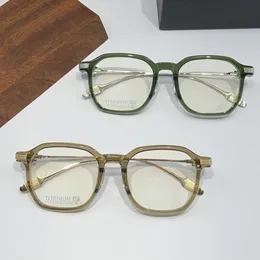 أحدث نظارات مربعة من Chretro-vintage Multi-Trim Square Frame2548 52-20-148 خفيفة الوزن من التيتانيوم 925S لتصميم Prescripiton Goggles Fullset