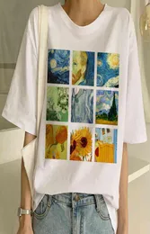 Van Gogh Art målning t -shirt Nya kvinnor roliga skjorta harajuku ullzang kortärmning tryck skjorta op ees kvinnliga mode k8134591737