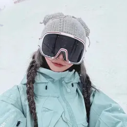 Occhiali da sole DOISYER Arrivo Neve Montatura grande Antivento Traspirante Lenti a specchio Occhiali da sci sportivi da slitta unisex per esterni